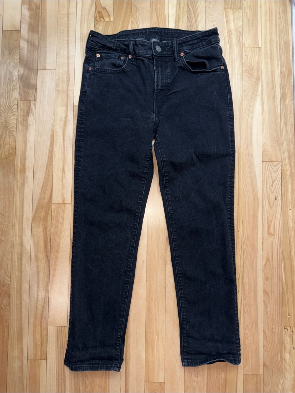 American Eagle Outfitters Men's Straight Black Jeans